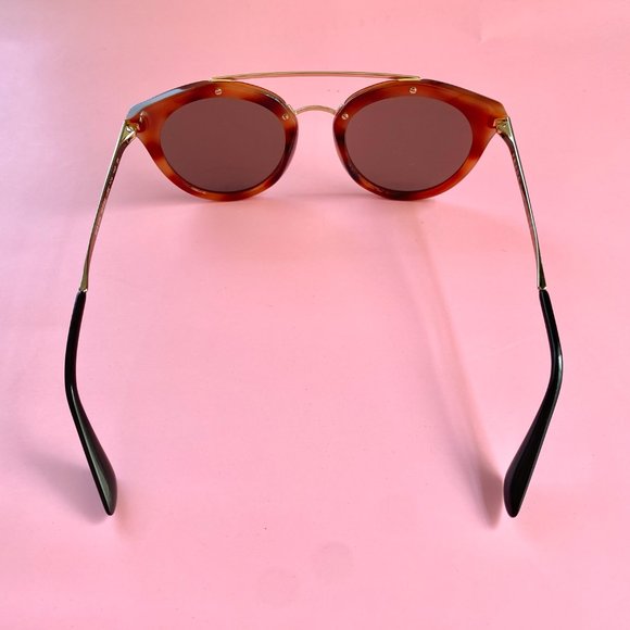 PRADA — Tortoise Shell Gold-mirrored Sunglasses - Picture 2 of 6